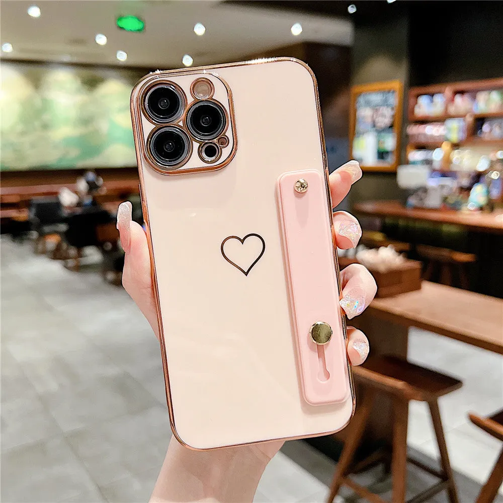 Anymob iPhone Case Gummy Peach Universal Heart Space Holder Phone Cover