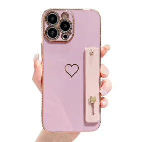 Anymob iPhone Case Gummy Pink Universal Heart Space Holder Phone Cover