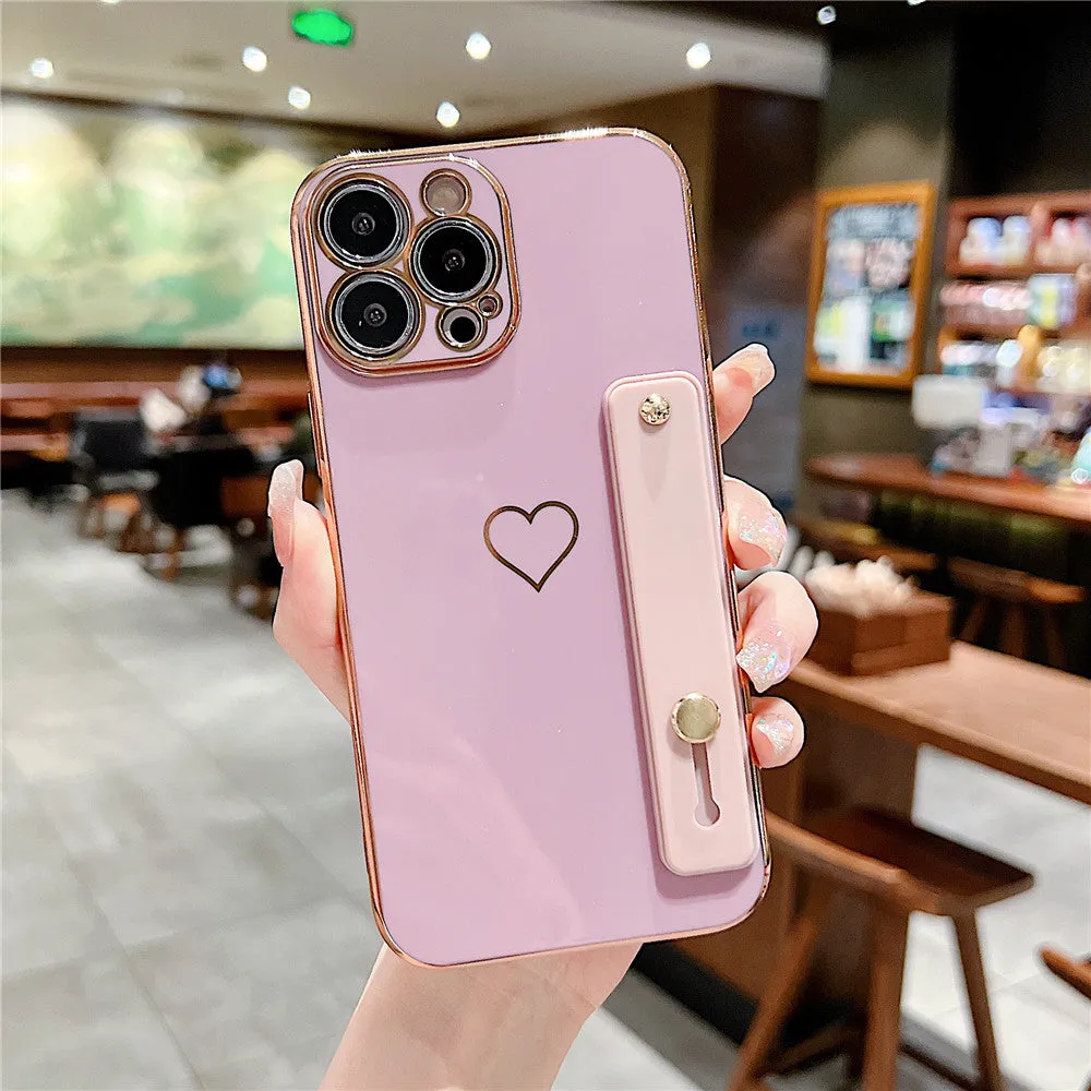 Anymob iPhone Case Gummy Pink Universal Heart Space Holder Phone Cover