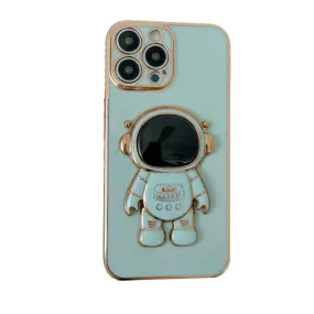 Anymob iPhone Case Magenta Universal 6D Astronaut Foldable Holder Phone Cover