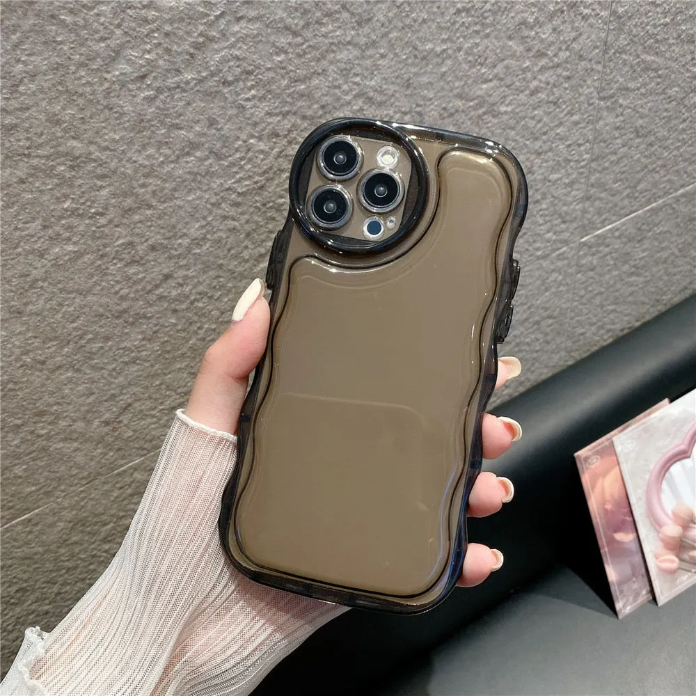 Anymob iPhone Case Pink Transparent Shockproof Bumper Clear Cover
