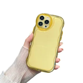 Anymob iPhone Case Yellow Transparent Shockproof Bumper Clear Cover