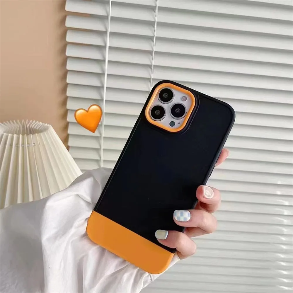 Anymob iPhone Gray And Yellow Shockproof Armor Matte Phone Case Hard Plastic Bumper Cover