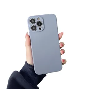 Anymob iPhone Gray Square Silicone Phone Case Slim Soft Back Cover