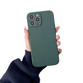 Anymob iPhone Green Square Silicone Phone Case Slim Soft Back Cover