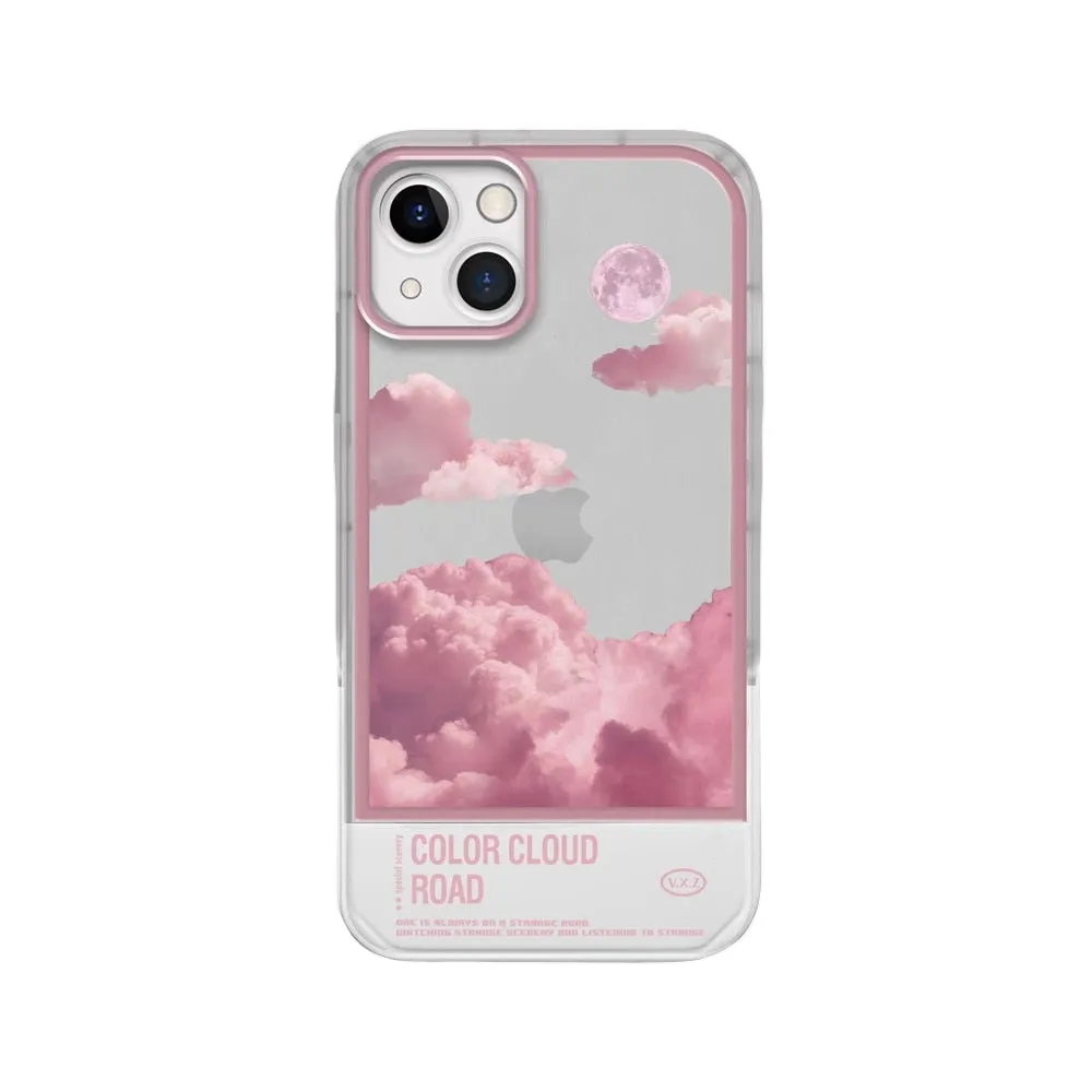 Anymob iPhone Pink Clouds Invisible Wristband Bracket Phone Case Silicon Cover