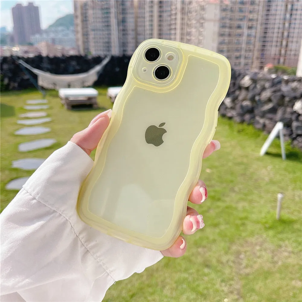 Anymob iPhone White Phone Case Candy Color Bumper Transparent Back Cover