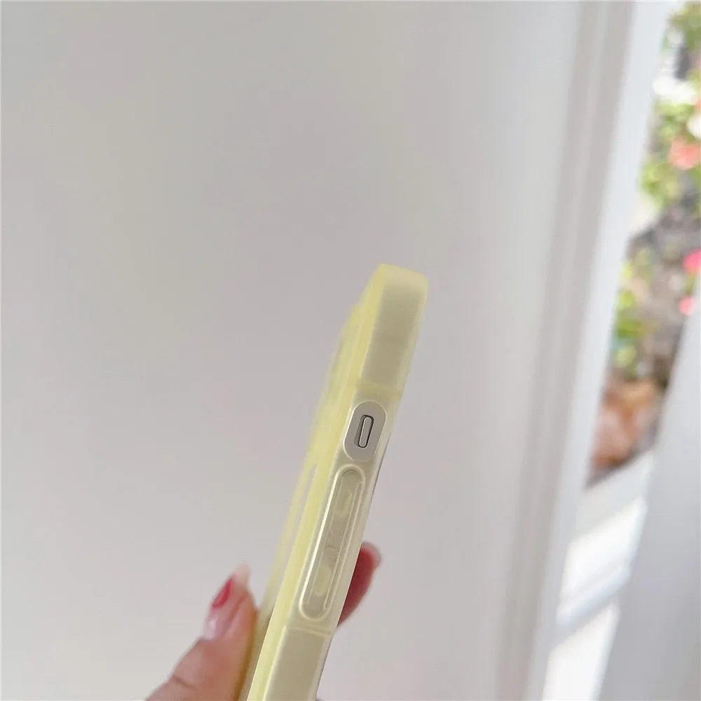 Anymob iPhone White Phone Case Candy Color Bumper Transparent Back Cover