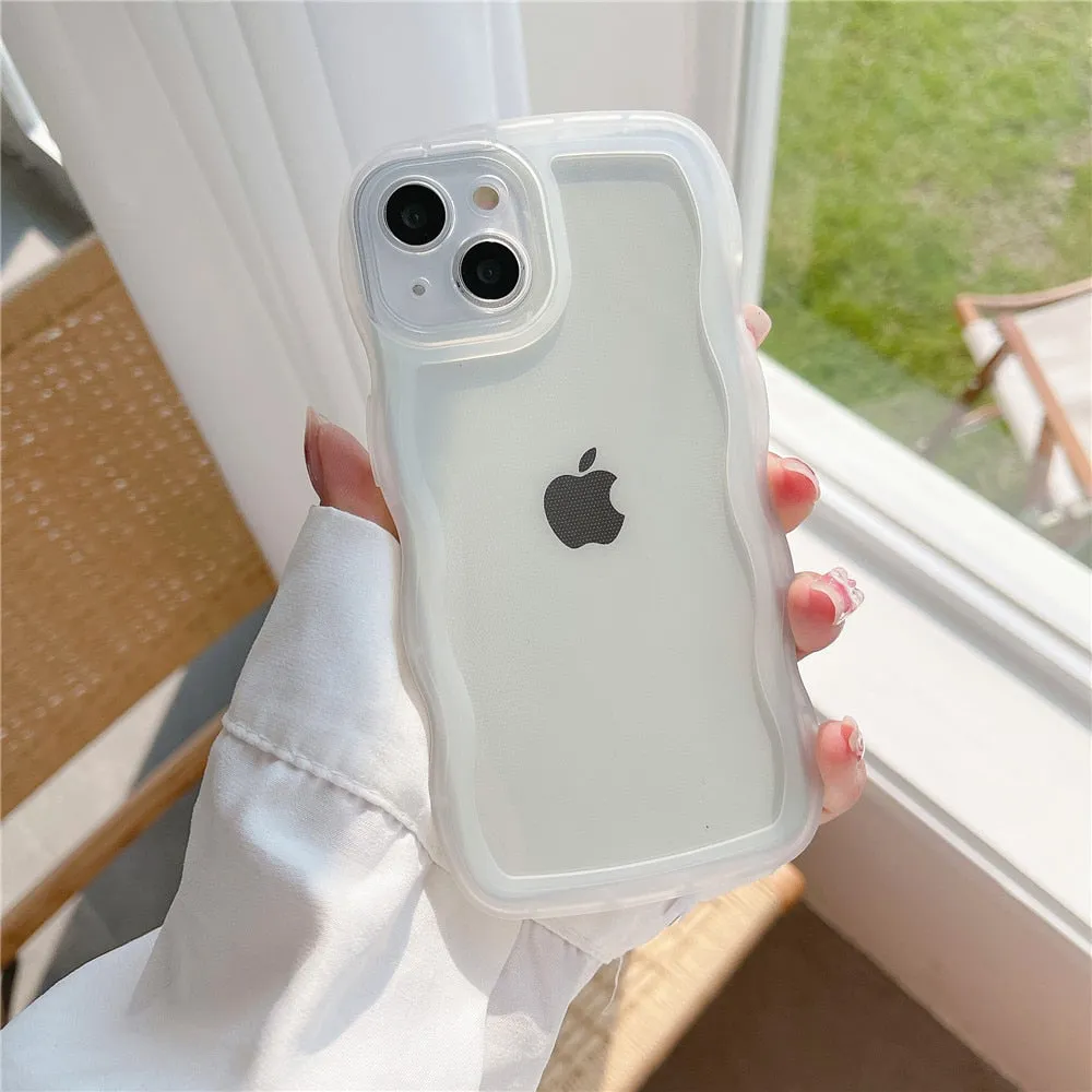 Anymob iPhone White Phone Case Candy Color Bumper Transparent Back Cover