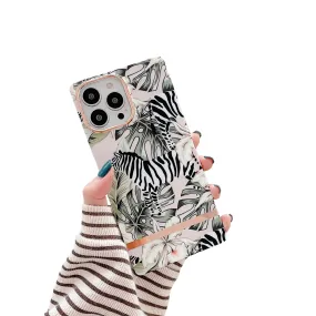 Anymob iPhone Zebra Electroplated Vintage Case Soft Silicone Shockproof Phone Cover