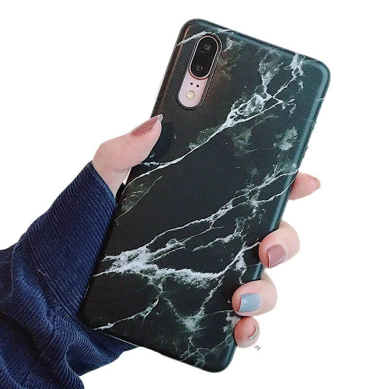 Anymob Samsung Black White Marble Flower Case Back Cover Art Leaf Silicone Phone Protection