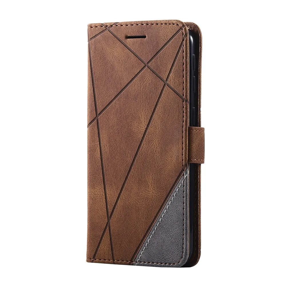 Anymob Samsung Blue Flip Wallet Leather Cases Phone Cover Protection