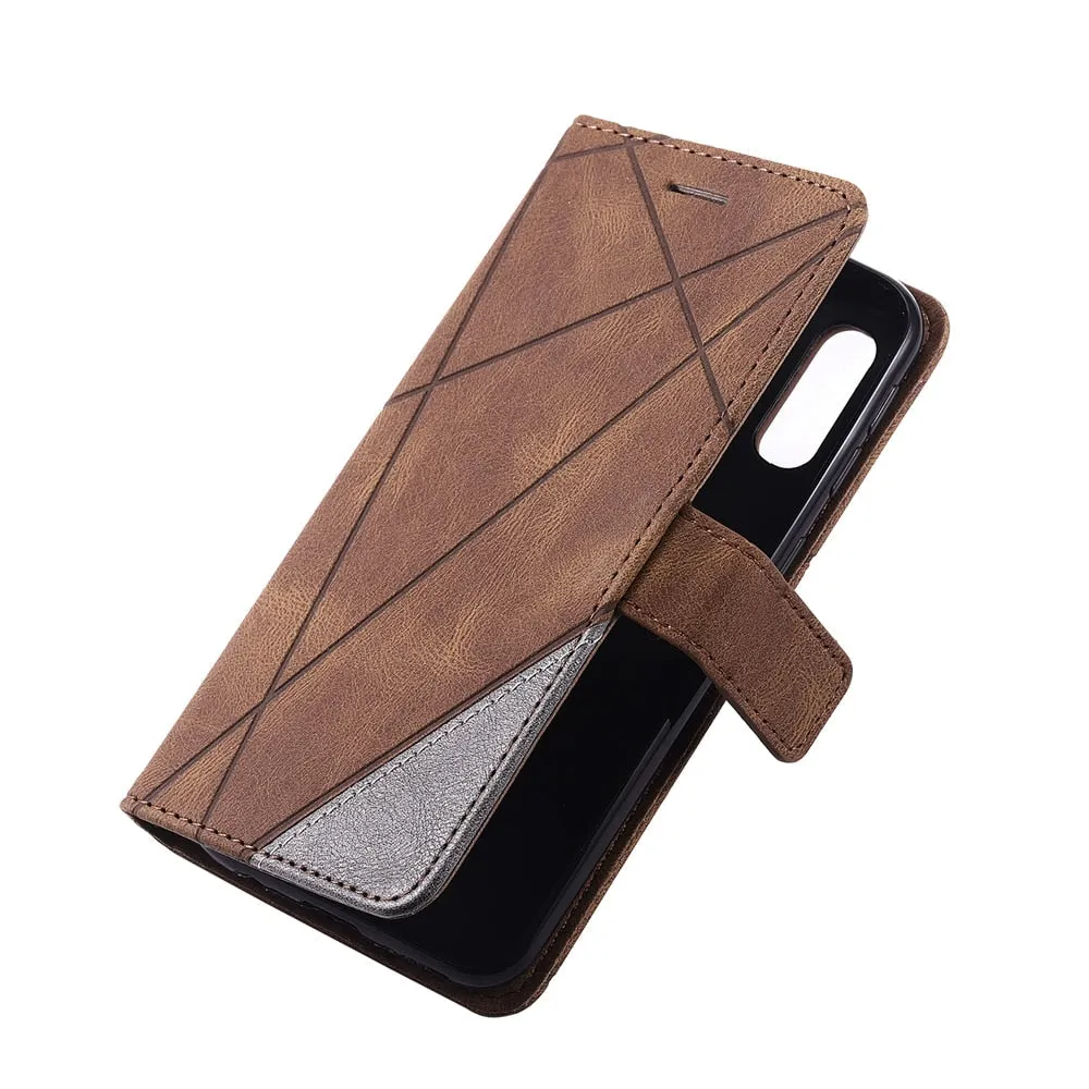 Anymob Samsung Blue Flip Wallet Leather Cases Phone Cover Protection