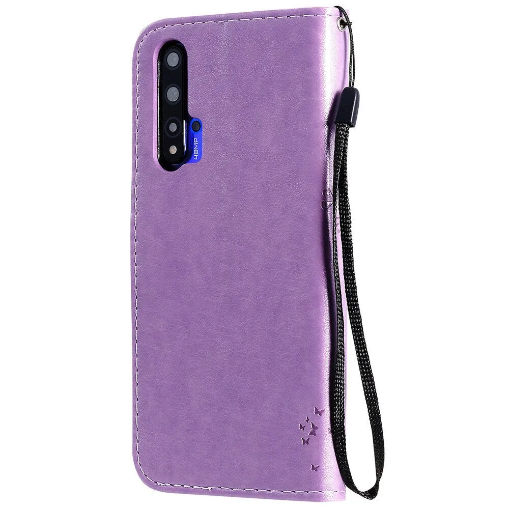 Anymob Samsung Brown Tree Cat Leather Flip Case Wallet Phone Cover Protection