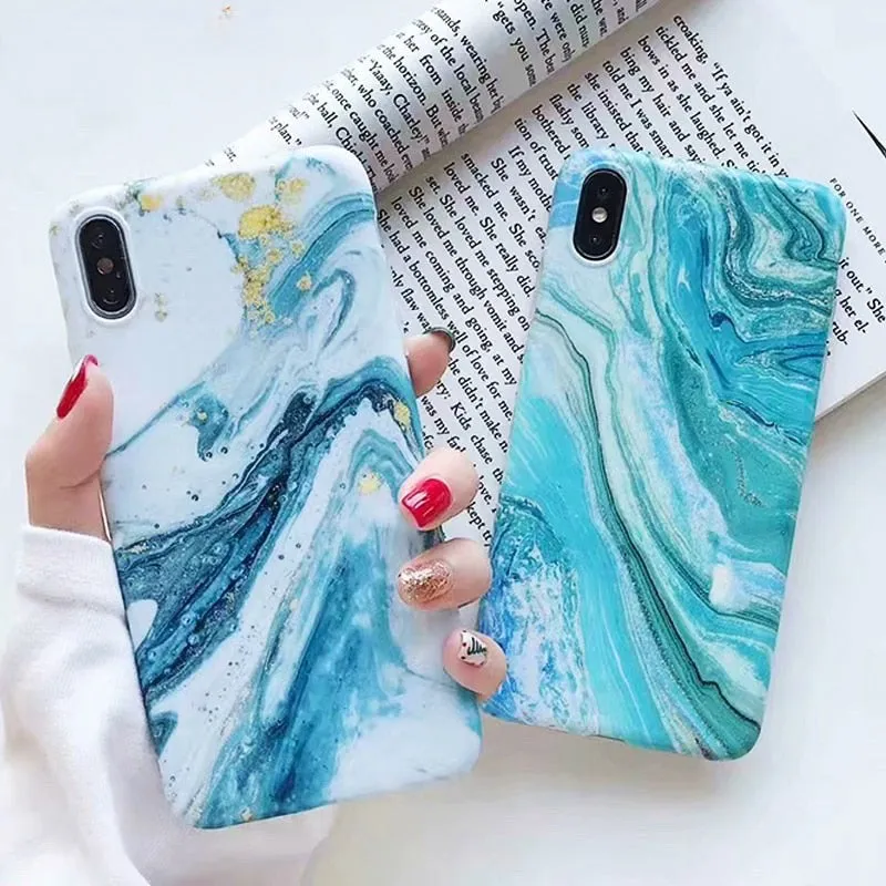 Anymob Samsung Floral White Marble Flower Case Back Cover Art Leaf Silicone Phone Protection
