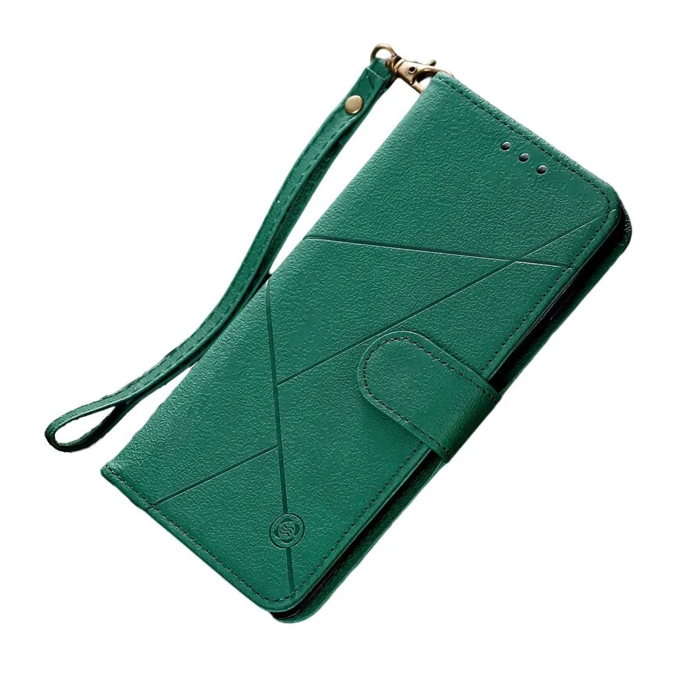 Anymob Samsung Leafy Green Leather Flip Case Wallet Phone Cover Protection