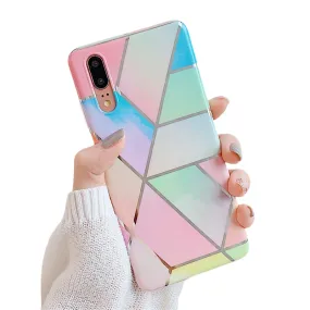 Anymob Samsung Multicolor Marble Flower Case Back Cover Art Leaf Silicone Phone Protection