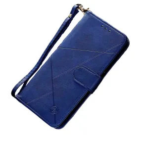 Anymob Samsung Ocean Blue Cat Leather Flip Case Wallet Phone Cover Protection