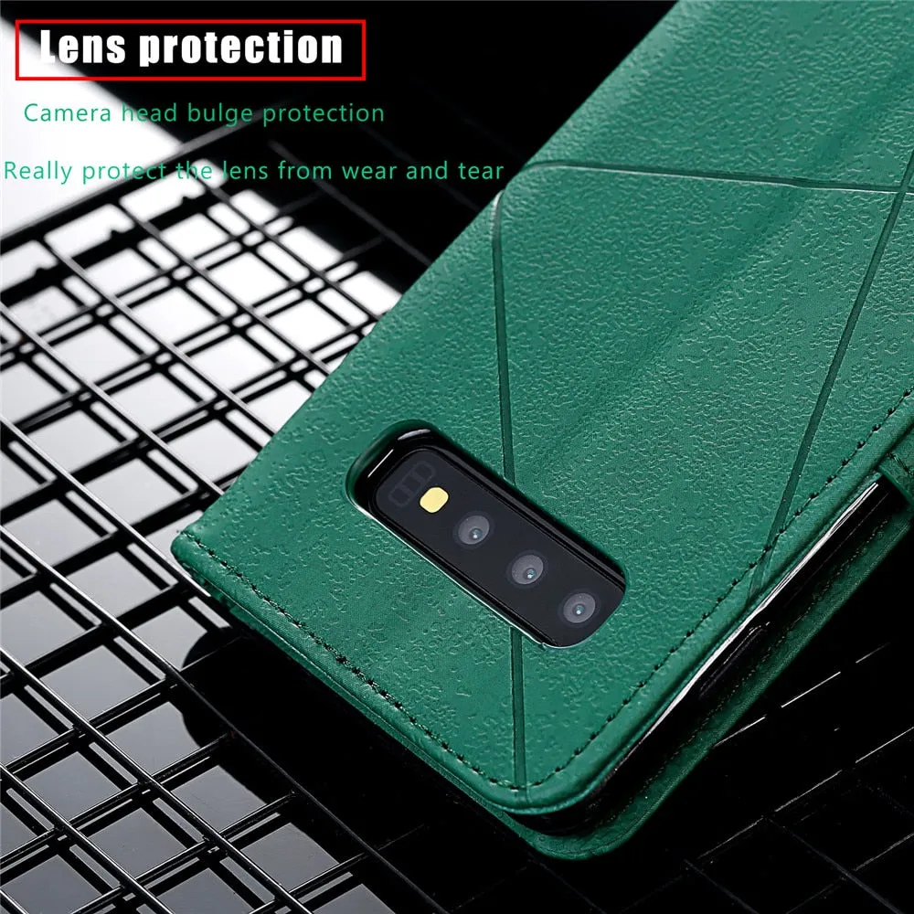 Anymob Samsung Ocean Blue Cat Leather Flip Case Wallet Phone Cover Protection