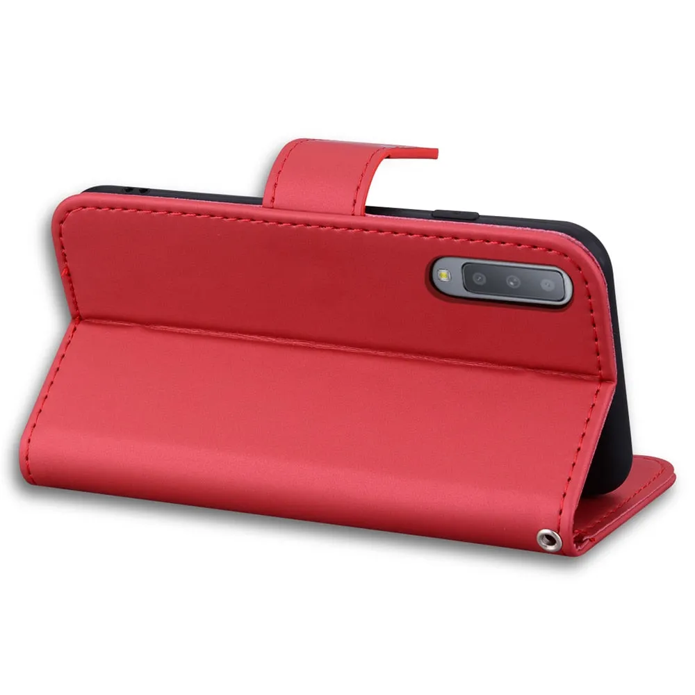 Anymob Samsung Orange Fog Phone Case Back Cover Leather Phone Protection