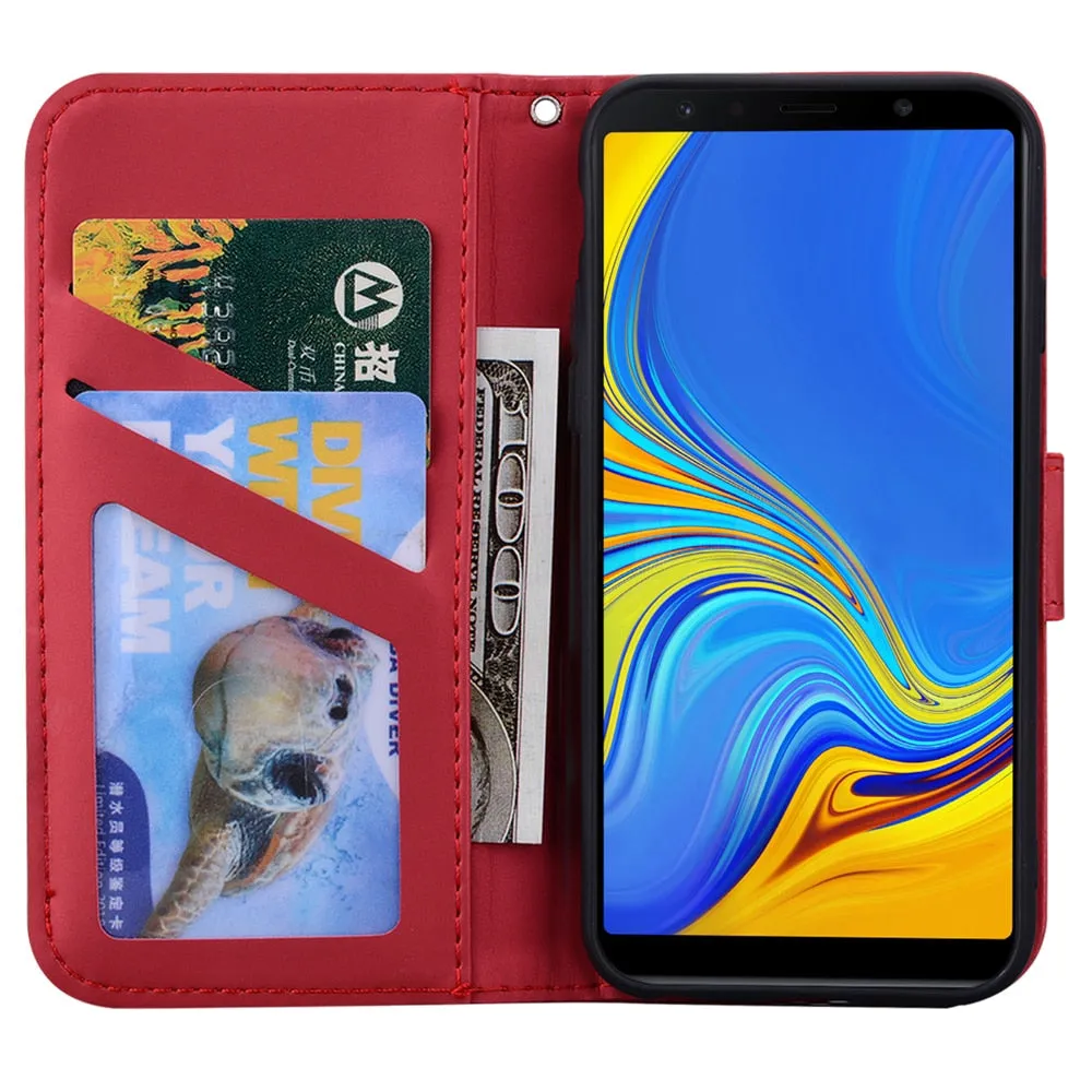 Anymob Samsung Orange Fog Phone Case Back Cover Leather Phone Protection