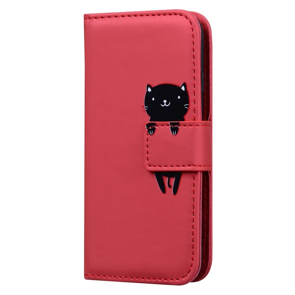 Anymob Samsung Orange Fog Phone Case Back Cover Leather Phone Protection