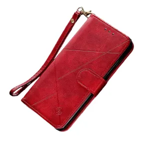 Anymob Samsung Rosy Red Leather Flip Case Wallet Phone Cover Protection