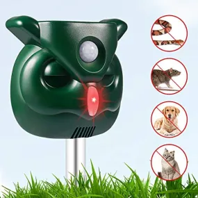 APlus  Dog Cat Repellent, Ultrasonic Pest Repellent with Motion Sensor and Flashing lights Outdoor Solar Powered Waterproof Farm Garden Yard repellent, Cats, Dogs, Foxes, Birds, Skunks, Rod