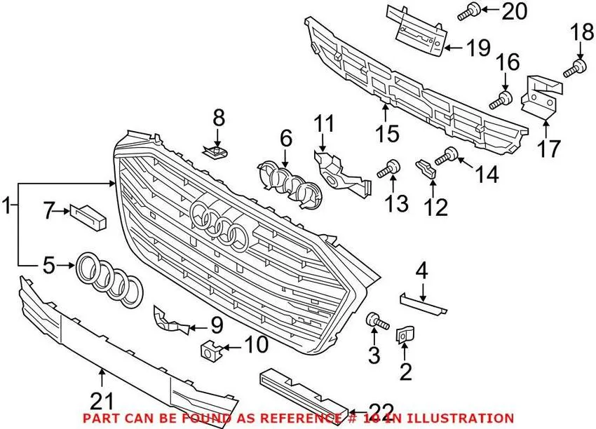Audi Parking Aid Sensor Bracket – Front Passenger Side