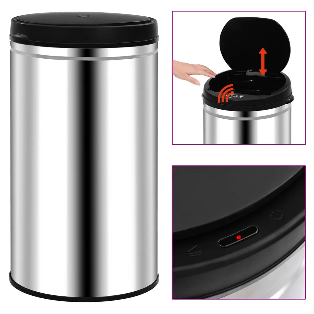 Automatic Garbage Bin - 60L Stainless Steel VidaXL