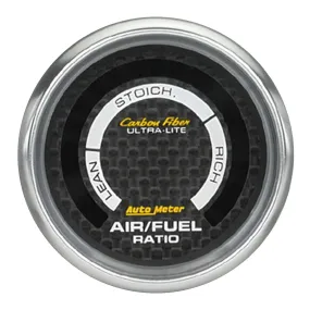AutoMeter 4775 GAUGE; AIR/FUEL RATIO-NARROWBAND; 2 1/16in.; LEAN-RICH; LED ARRAY; CARBON FIBER