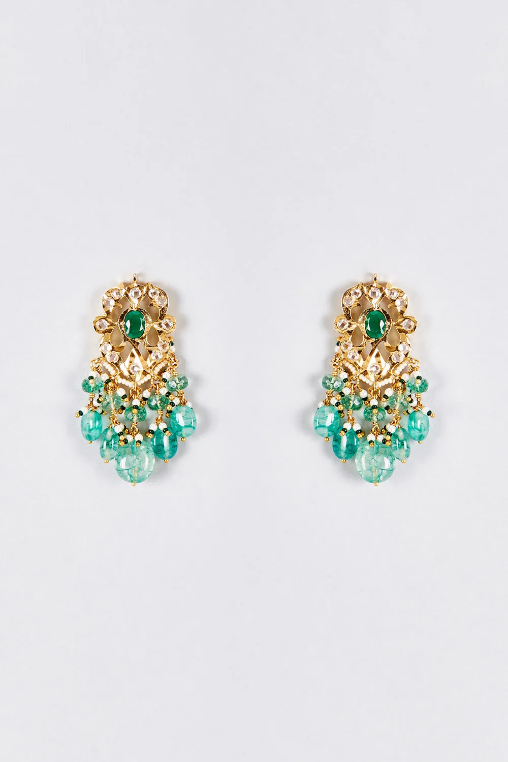 Azal Ear Studs 22 kt Gold Plated