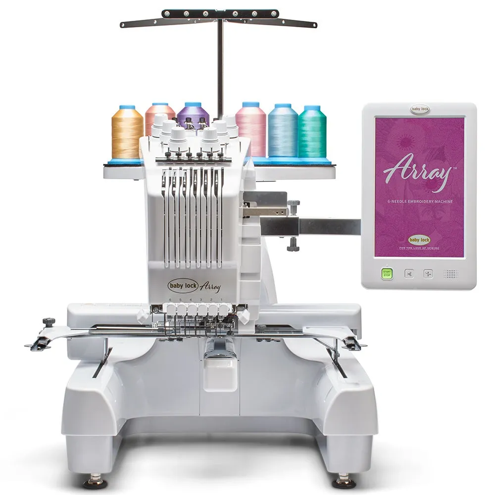 Baby Lock Array Six Needle Embroidery Machine with FREE Bundle