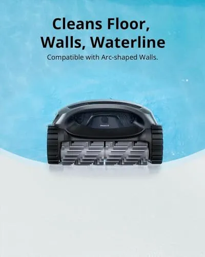 Beatbot AquaSense Cordless Robotic Pool Vacuum Cleaner - Intelligent Path Opimization, Cleans Floor, Walls, and Waterline - Suitable for Above & In-Ground Pools up to 2,260 sq.ft. - Silver