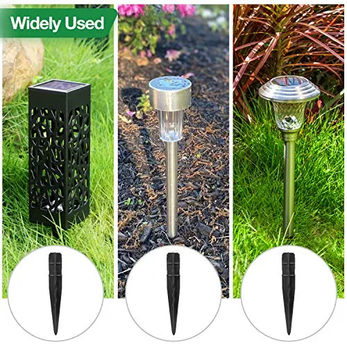 BEAU JARDIN 8 Pcs Plastic Ground Spikes Stakes 5 inch Tall for Solar Pathway Lights Garden Replacement  Walkway Landscape BG294