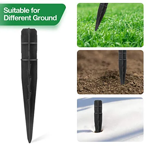 BEAU JARDIN 8 Pcs Plastic Ground Spikes Stakes 5 inch Tall for Solar Pathway Lights Garden Replacement  Walkway Landscape BG294