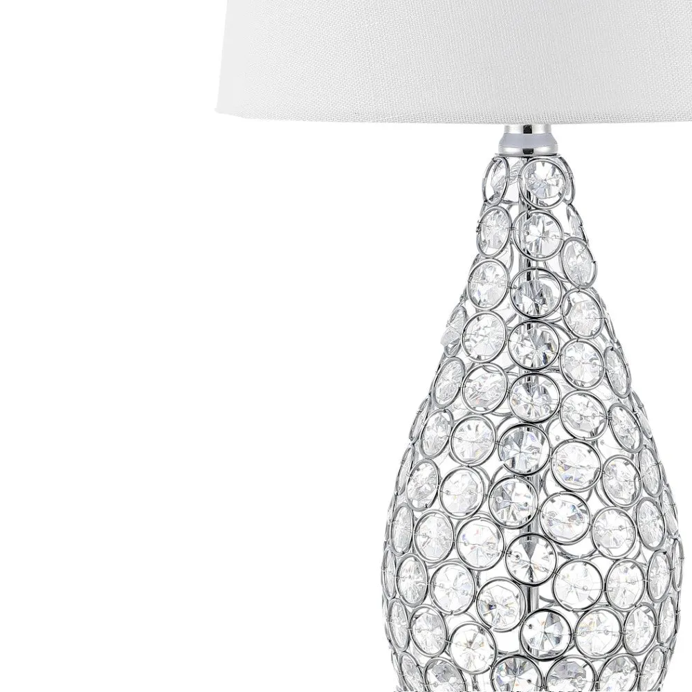 Bentz 22.25" Midcentury Modern Iron LED Table Lamp with USB Charging Port