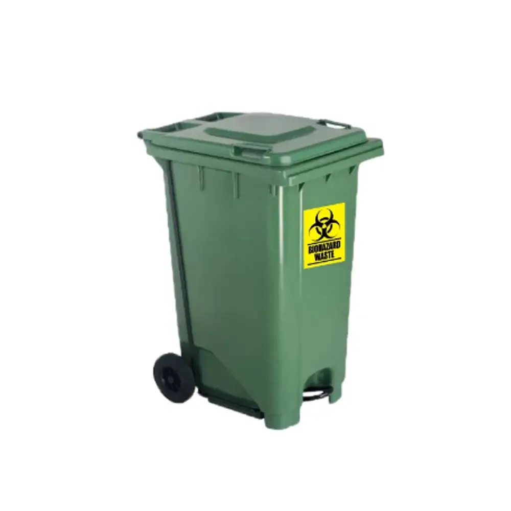 Biohazard Dustbin | Integrated Foot Pedal Waste Bin | 120L, 240L | Multiple  Colours | Trash Bin