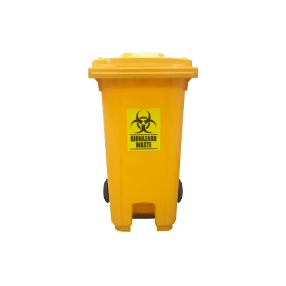 Biohazard Dustbin | Integrated Foot Pedal Waste Bin | 120L, 240L | Multiple  Colours | Trash Bin