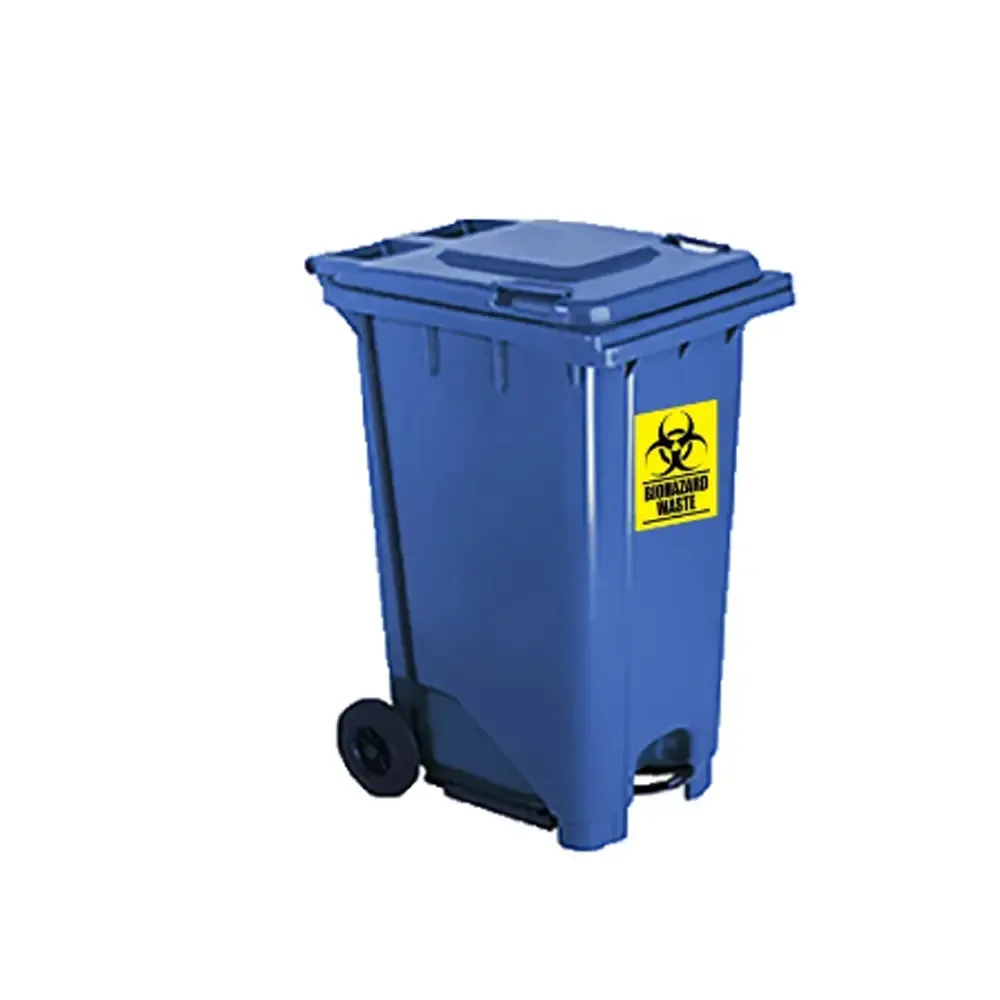 Biohazard Dustbin | Integrated Foot Pedal Waste Bin | 120L, 240L | Multiple  Colours | Trash Bin