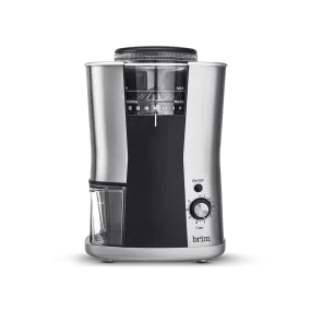 Brim Conical Burr Coffee Grinder, Uniformly Grinds Beans for 1-17 Cups of Coffee, Features Removable Bean Container, 17 Precise Grind Size Settings, and Convenient Auto Shut Off, Stainless Steel/Black 120V /AC 60Hz  130W