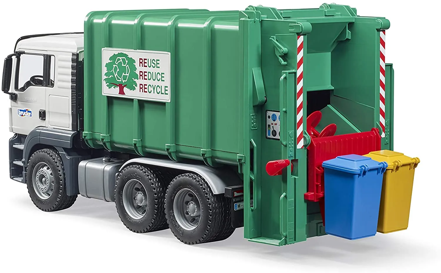 Bruder 03763 Man TGS Rear Loading Garbage Truck - Green 20 x 7.3 x 8.5 inch