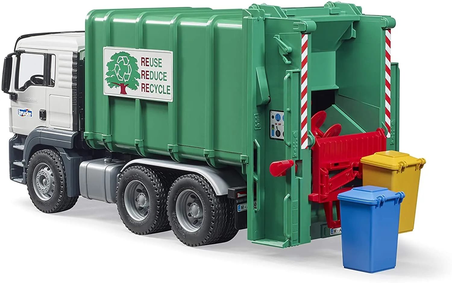 Bruder 03763 Man TGS Rear Loading Garbage Truck - Green 20 x 7.3 x 8.5 inch