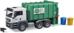 Bruder 03763 Man TGS Rear Loading Garbage Truck - Green 20 x 7.3 x 8.5 inch