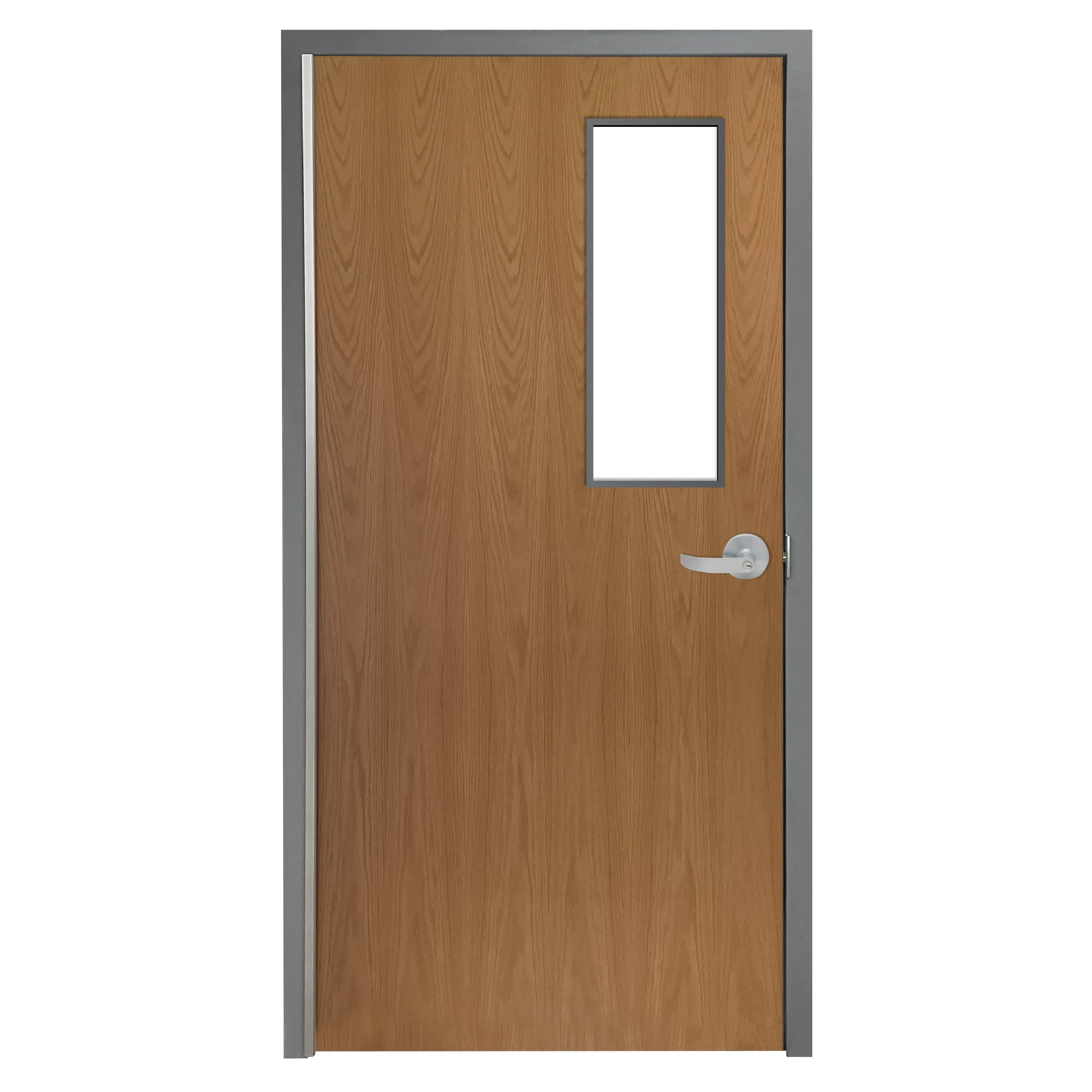 Bullet Resistant Interior Wood Door with Multiple Window Options