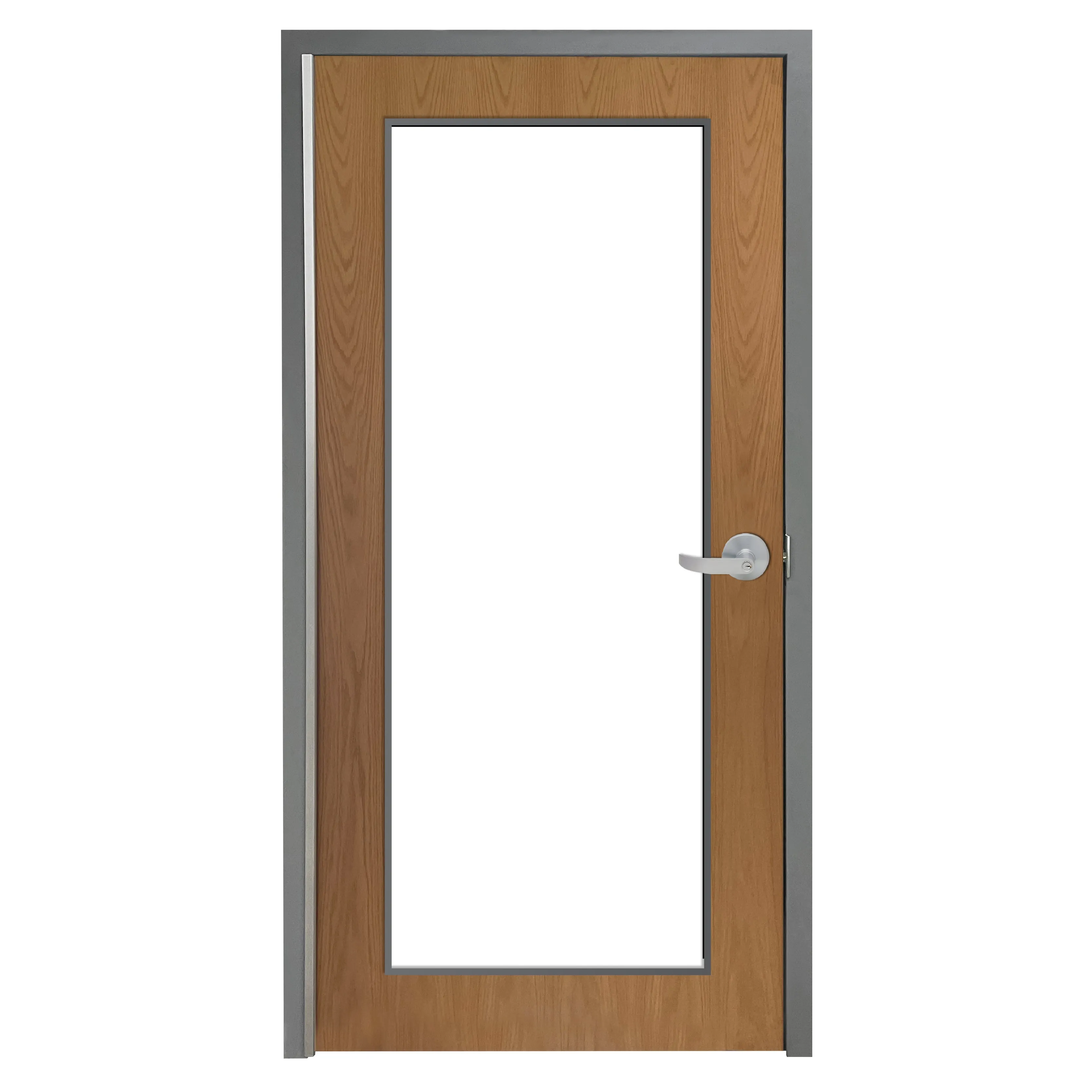 Bullet Resistant Interior Wood Door with Multiple Window Options