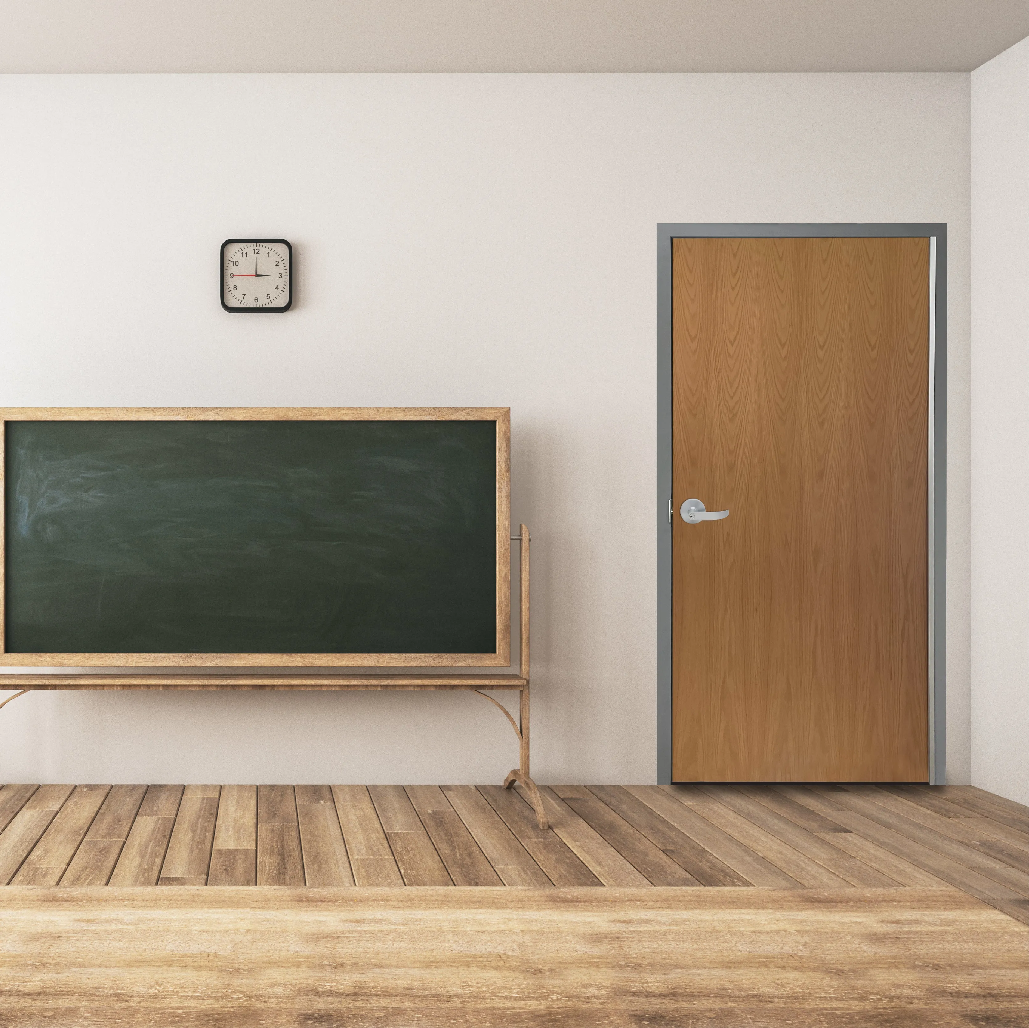 Bullet Resistant Interior Wood Door with Multiple Window Options