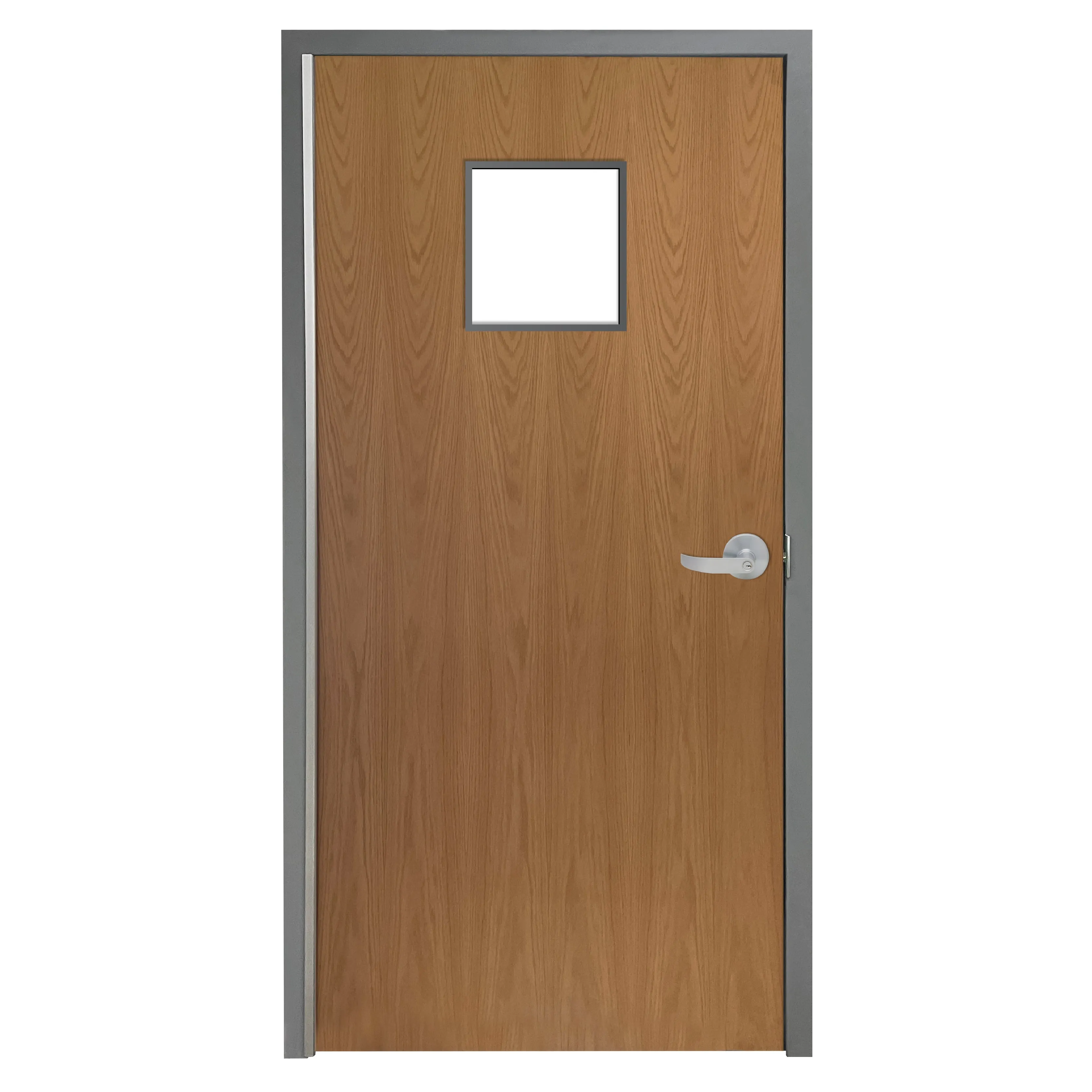 Bullet Resistant Interior Wood Door with Multiple Window Options