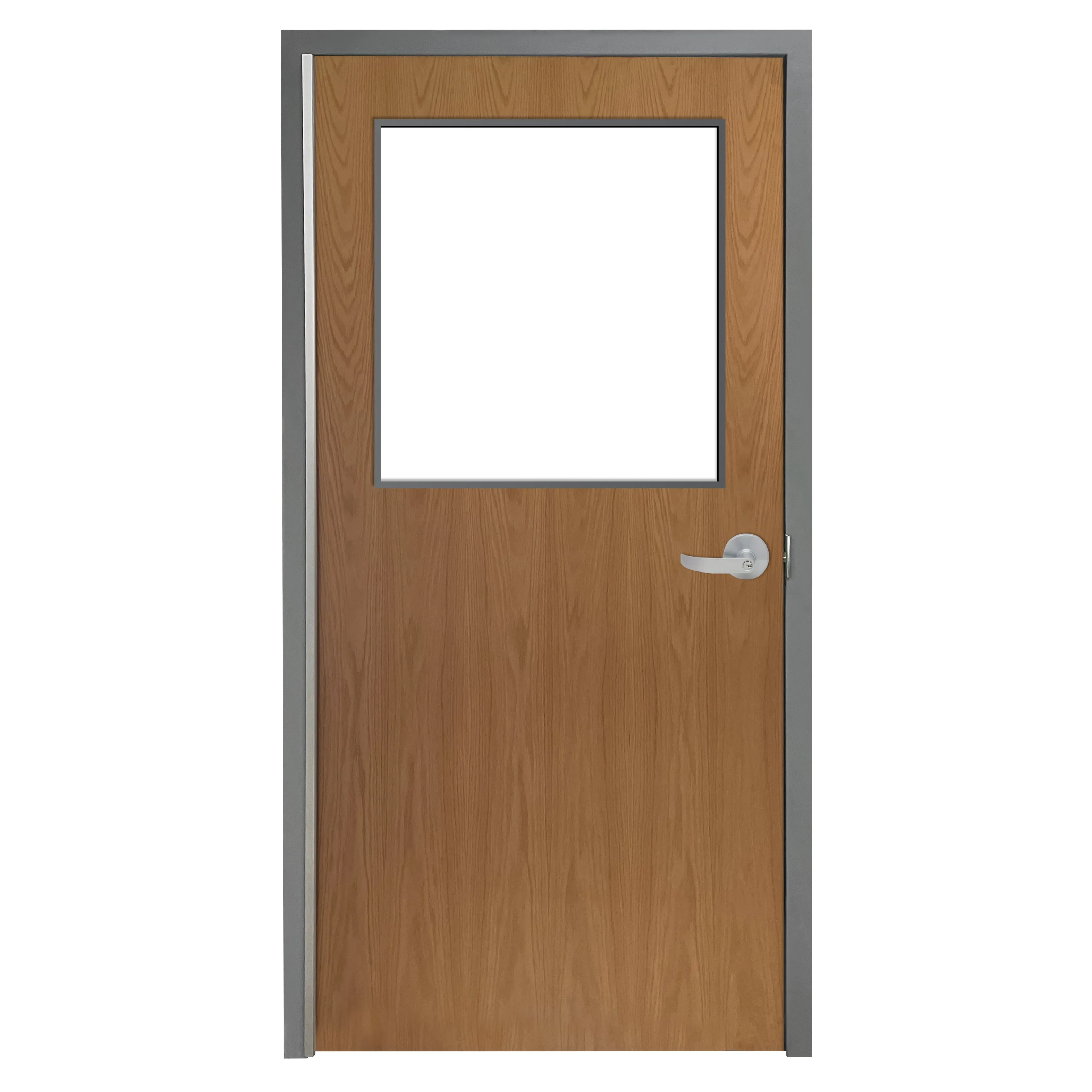 Bullet Resistant Interior Wood Door with Multiple Window Options