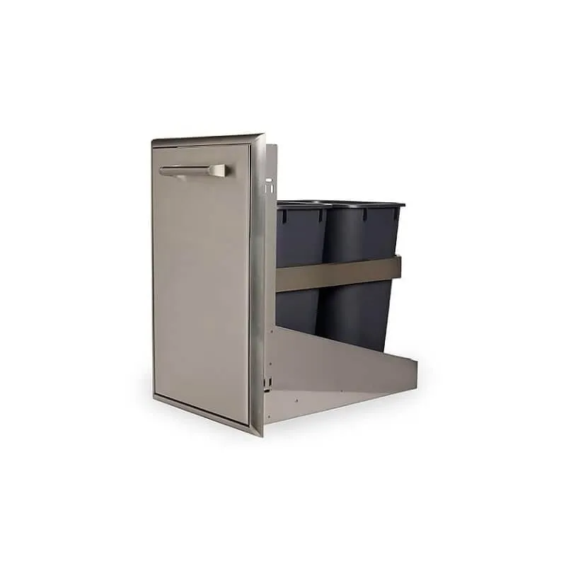 Cayote Double Bin Stainless Steel Pull-out Trash Drawer - CFBTRC